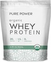 Dr. Mercola Pure Power Organic Whey Protein - 20 g Πρωτεΐνη - Υποστηρίζει την ανάπτυξη των μυών & την ενέργεια - Grass-Fed Whey συμπυκνωμένο - 15 εξυπηρετούν (20.60 oz) - αρχικός