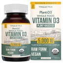 Organik D3 5.000 IU - 100% Tüm Gıda ve Bitki bazlı Cholecalciferol Form,% 100 Vegan D - Prebiyotik & Superfood Complex - Organik, Vegan, GMO & Gluten Free (60 Capsules)