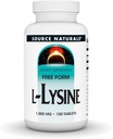 Source Naturals L-Lysine Free Form, 1.000 mg - Amino Asit Supplement Supports Energy Formation & Collagen* - 100 Tablet