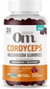 OM MUSHROOM SUPERFOOD Cordyceps Gummies, ΗΠΑ Καλλιεργούνται οργανικά μανιτάρια, υποστηρίγματα, αντοχή, ενέργεια, & ανάκτηση, 60 κόμης, 30 Services συμπλήρωμα Gummy