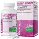 Bronson Ultra Biotin 10.000 Mcg Hair Skin ve Nails Supplement, Non-GMO, 360 Vegetarian Capsule