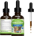 Pet Wellbeing Young at Heart for Dogs - Υγεία της καρδιάς, Κυκλοφορικό & Καρδιαγγειακό Σύστημα, Hawthorn, Motherwort, Schisandra - Κτηνιατρικό-Σχηματισμένο συμπλήρωμα βοτάνων 2 fl oz (59 ml)