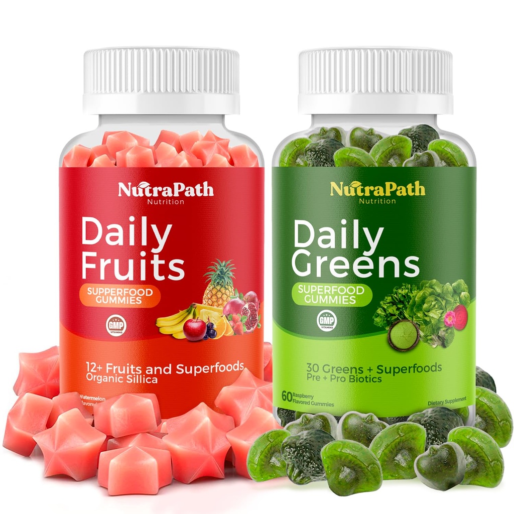 Superfood Meyveleri ve Veggies Gummies (120 Chews), 12+ Süper ve 30 Veggies, Meyve & Herbs, Meyve ve Sebze Vitaminleri, Non-GMO, Pectin-Based, Gluten-Free