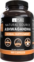 Αμιγώς πρωτότυπα συστατικά Ashwagandha (365 κάψουλες) Δεν Μαγνήσιο ή Ρύζι Fillers, Πάντα Αγνή, Εργαστήριο Επαληθευμένο