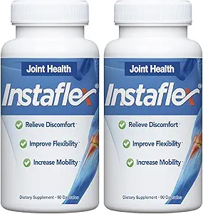Instaflex Joint Support Supplement - Clinically Studied Joint Relief Blend of Glucosamine, MSM, White Willow, Turmeric, Ginger, Cayenne, Hyaluronic Acid - 180 Capsules