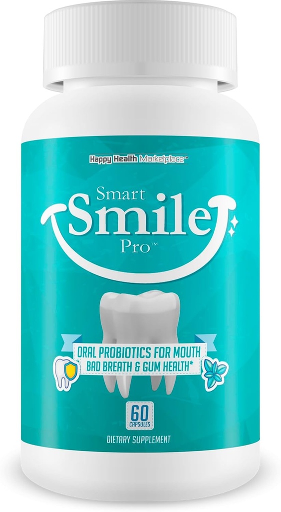 Smart Smile Pro - Diş ve Gums için En İyi Oral Probiyotiklerimiz - Ağız Diş Probiyotikleri - Diş Sağlığı Supplement için Probiyotikler - Probiyotik Dişler Supplement - Probiyotik Diş Vitaminleri Tamamlar