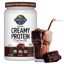 Garden of Life Creamy Plant Protein + Oat Milk Powder + Chocolate Flavor Vegan Protein Powder – Plant Based, Prebiotics & Probiotics, Gluten-Free, Non-GMO, Chocolate Brownie Flavor, 2 LBS