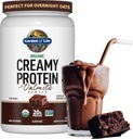 Life Creamy Organik Vegan Protein Toz + OatMilk, 20g Complete Plantive protein, Coconut Water, MCTs, Sprodeds, Prebiyotiks, Probiyotikler – Gluten-Free, Brownie, 2 LBS