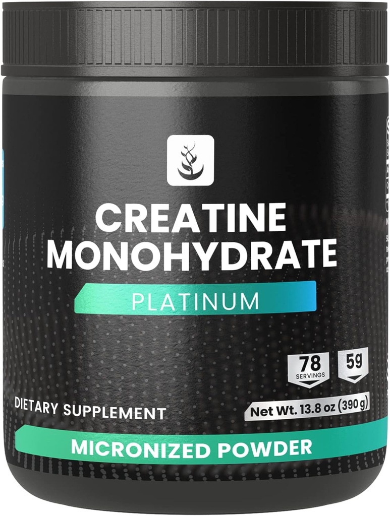 PURE αρχικά ΣΥΣΤΑΤΙΚΑ Creatine Monohydrate Powder, 13,8 oz, Συμπλήρωμα διατροφής, Μικρονωμένο