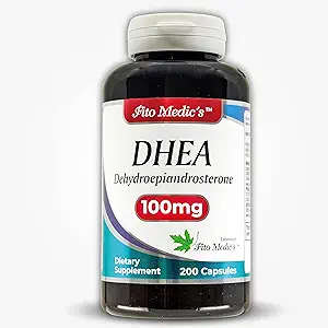 FITO MEDIC'S Lab | DHEA | dhea 100 mg | 200 Capsules | dhea Supplement | dhea Supplement for Women | dhea Supplement for Men | Ultra high Abxia.