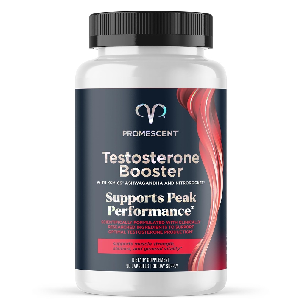 Promescent testosteron ATM for Men Supplement w/Tongkat Ali (Uzun Jack), KSM-66 Ashwagandha, Goat Weed, Fenugreek & Tribulus Terrestris, Supports Natural Energy, Stamina & Strength, 90 Capsules