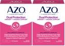 AZO Dual Protection | Urinary + Vaginal Support* | Prebiyotik Plus Klinik Olarak Proven Women's Probiyotik | Starts Working within 24 Hours | Non-GMO | 30 Count (Pack of 2)