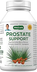 ANDREW LESSMAN Prostate Support Supplement for Men's Health, 360 Softgels, Nomixs - Saw Palmetto for Men, Riley Seed Oil, Lycopene, Omega-3 for Prostate Health, Urinary, Bladder Function