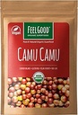 Feelgood Superfoods Βιολογική Camu Camu σκόνη, Vegan, μη-GMO, χωρίς γλουτένη Berry σκόνη με βιταμίνη C και αντιοξειδωτικά για ανοσοποιητική υποστήριξη, 4 oz