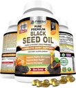 FRESH SACARE Black Seed Oil Capsules Cold Pressed 1300 mg - %100 Pure Non-GMO Nigella Sativa - Immune & Ortak Destek - Premium Softgel Supplement