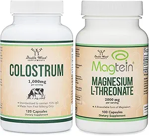Colostrum Supplement (120 Capsules) ve Magnezyum L-Threonate (100 Capsules)