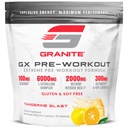 Γρανίτης GX συμπλήρωμα προ προπόνησης, Tangerine Blast Flavor, υποστηρίζει εστίαση, ενέργεια, & απόδοση με Teacrine, L-Citrulline, Betaine, & A-GPC (20 υπηρεσίες)