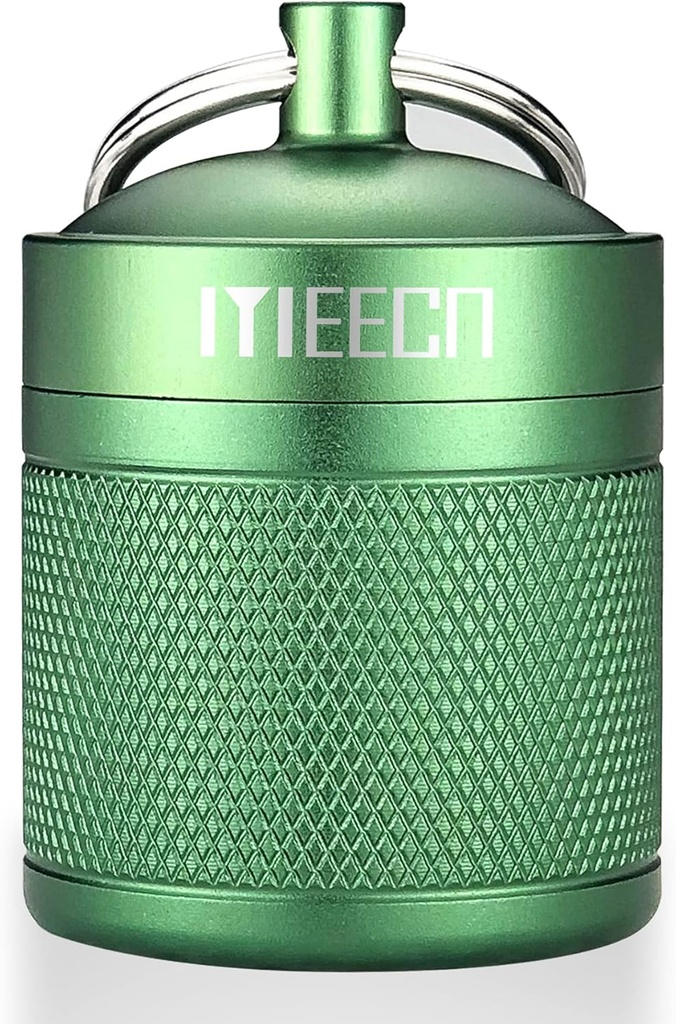Gıda Pill Holder, Box, alüminyum, Sualtı Konteyner, Pill Organizer for Outdoor Travel Camping,Size: 1.6 x 2 (Green)
