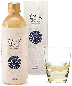 TeraGanix EM-X Gold Prebiyotik, Anti Aging Drink, Dr. Formulated, Gut Flora Health Drink (50 Day Supply), Sıvı Antioksis Supplement, pH (500mL)