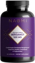 NAOMI Italian Citrus Bergamot 500 mg Ödülü-Winning Cardiologist Dvlpd to Support Health Cholesterol & Triglyceride Levels already in Normal Range, w/ 7 Key Polyols, Bergamot, VIT C, 30-Day Supply