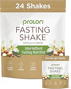 Prolon Intermittent Fasting Drink Mix | Shake for Intermittent Fasting | Vitamins, Fiber, Plant-Based Protein | Keto, Vegan, Gluten Free, Dairy Free | Vanilla, 2x12 ct Çanta (Top 24 Hizmet)