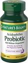 Nature's Bounty Lactobacillus Acidofilius Probiyotik Supplement - Daily Probiyotik for Women/Men Digestive Health, 100 Milyon Organizm, Vegetarian, 1 Günlük olarak hizmet, 120 Tablet