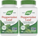 Nature's Way Peppermint Leaf, Traditionally Used to Soothe Digestion*, 700 mg per 2-Capsule Serving, Peppermint Supplement, Non-GMO Project Verified, 100 Vegan Capsules (Pack of 2)