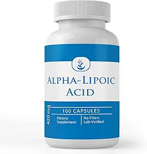 Pure Original Materialss Alpha-Lipoic Acid Capsules, (100 Capsules) Her zaman Pure, Nomixs Or Fillers, Lab TY