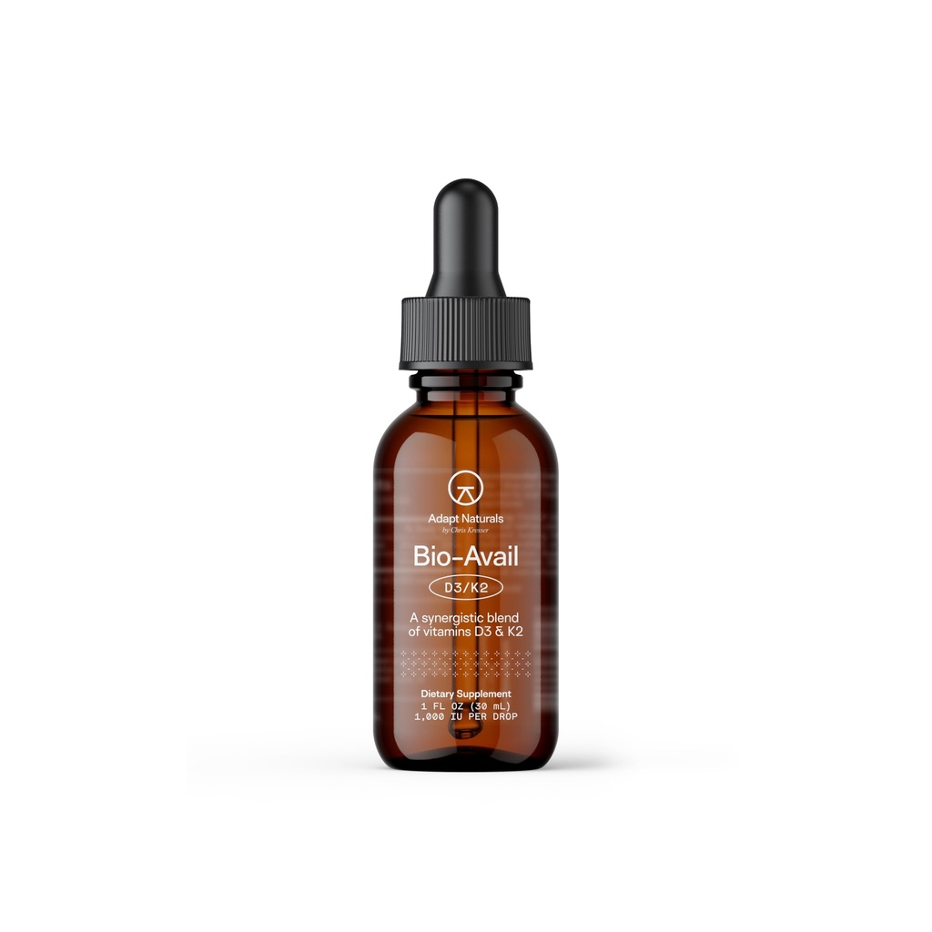 Adapt Naturals Συμπλήρωμα βιταμίνης D3 K2 1000 IU με MCT Oil, Bioδιαθέσιμη υψηλής απορροφήσιμης υγρής Φόρμουλα, Υπέρβαση ανεπάρκειας βιταμίνης D, Υποστήριξη Ανοσοποιητική & Μεταβολική Υγεία - 1 FL Oz, 600 Υπηρεσίες