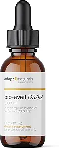 Doğal Vitamin D3 K2 1000 MCT Oil ile birlikte, Bio kullanılabilir Yüksek Absorbable Sıvı Formula, Overcome Vitamin D Deficiency, Support Immune & Metabolic Health - 1 FL Oz, 600 Hizmetler