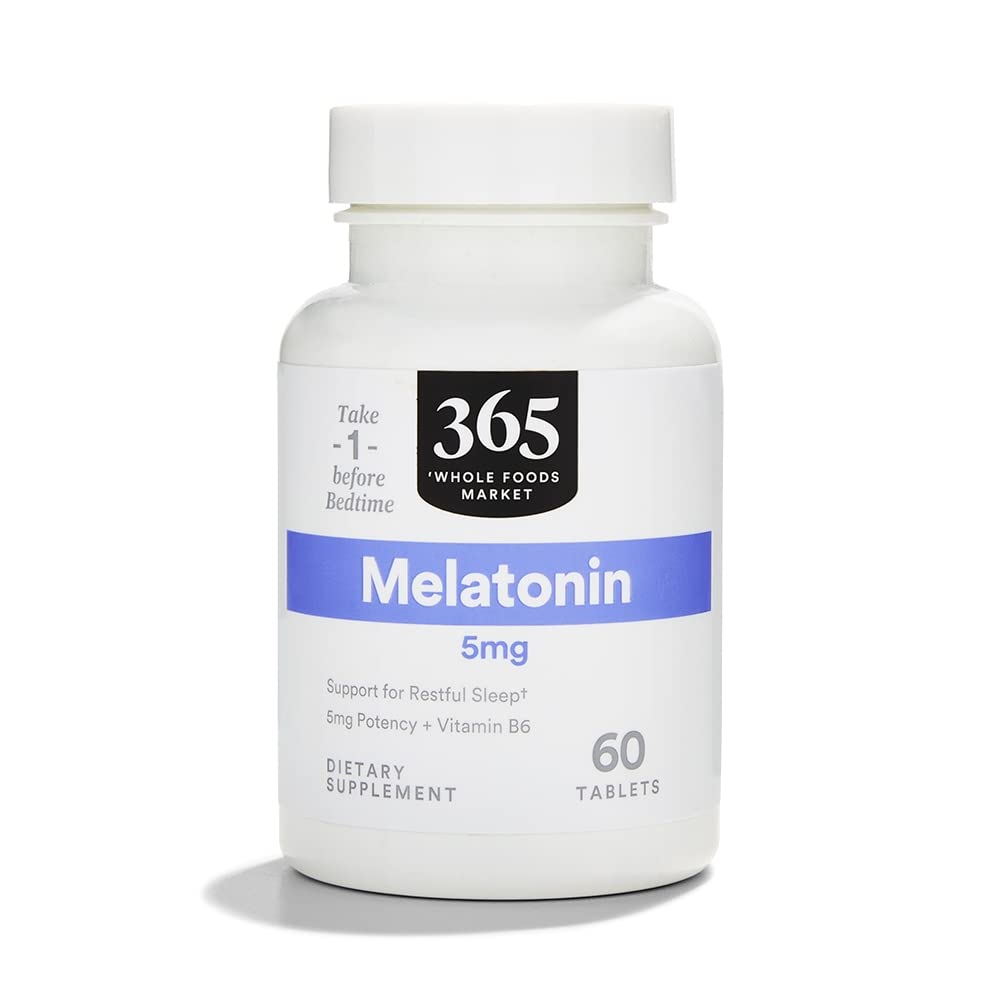365 by Whole Foods Market, Melatonin 5 mg, 60 Kont