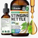BIO KRAUTER Nettle Tincture - Nettle Root Extract - Urinary Support Supplement - Urtica Dioica Natural Extract - Vegan, Sugar & Alkol Free Drops 2 Fl.Oz.