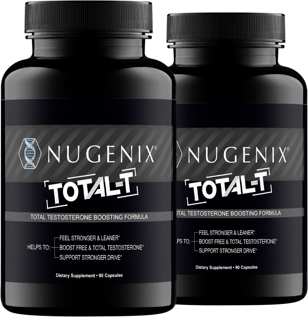 Nugenix Total-T, Δωρεάν και Total Booster τεστοστερόνης συμπλήρωμα για τους άνδρες, 180 Count