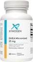 XYMOGEN DHEA 25 mg - Kadınlar ve Erkekler için Mikronized DHEA Supplement - Sağlıklı Androjen ve Estrogen Seviyeleri ve Adrenal Destek (60 Tablet)