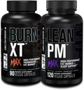 Jacked Factory Burn-XT Max - Termogenic Fat Burner & Appetite Suppressant (90 Capsules) & Lean PM Max High-Performance Kilo Kaybı, Fat Burner ve Appetite Suppressant (120 Capsules)