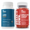 Dr. Tobias Lung Health & Apple Cider Vinegar Gummies - Υποστηρίζει Lung Cleanse & Detox Formula, υποστηρίζει την υγεία των ούλων, με τη μητέρα, Folate, B12, βιταμίνη C, Butterbur