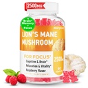 Lions Mane Gummies, Organik Lion's Mane, Yetişkinler için Lions Mane Gummies, Ashwagandha & Alpha GPC, Cortisol Supplements for Women & Men, 60 Counts