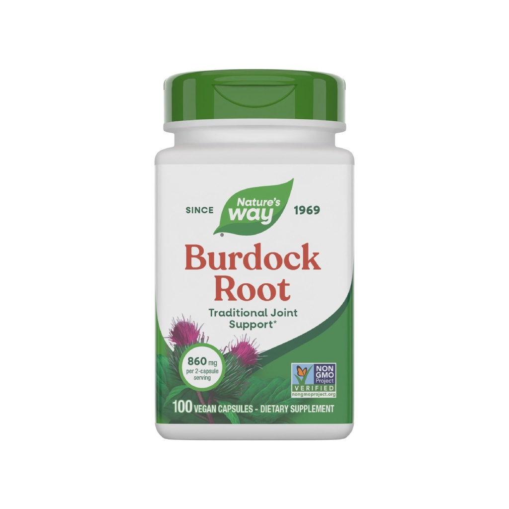Nature's Way Burdock Root, Παραδοσιακή Κοινή Υποστήριξη*, 100 Κάψουλες Vegan (Packing May Vary)