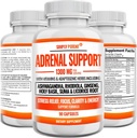 Adrenal Support and Cortisol Manager - 90 Capsules, Adrenal Health Supplement with Ashwagandha, Licorice Root, Rhodiola Rosea, Ginseng, Kutsal Basil for Adrenal Fatigue for Women & Men