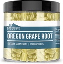 Earthborn Elements Oregon Grape Root 200 Capsules, Pure & Undiled, No Wordss