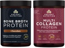 Αρχαία διατροφή Multi Collagen Protein Powder, Άγευστη, 45 σέρβις + Bone Broth Protein Powder, Σοκολάτα, 20 σέρβις