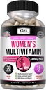 Kaya Naturals Women's Multivitamin, Genel Sağlıklı Antioksi ve Immune Support, Vitamins A, D, C, E, Biotin, Folic Acid, & Multi-Mineral, Enerji & Metabolism Vitamini 30 Count