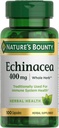 Nature's Bounty Echinacea, βοτανικό συμπλήρωμα, υποστηρίζει την ανοσοποιητική υγεία, 400mg, 100 κάψουλες