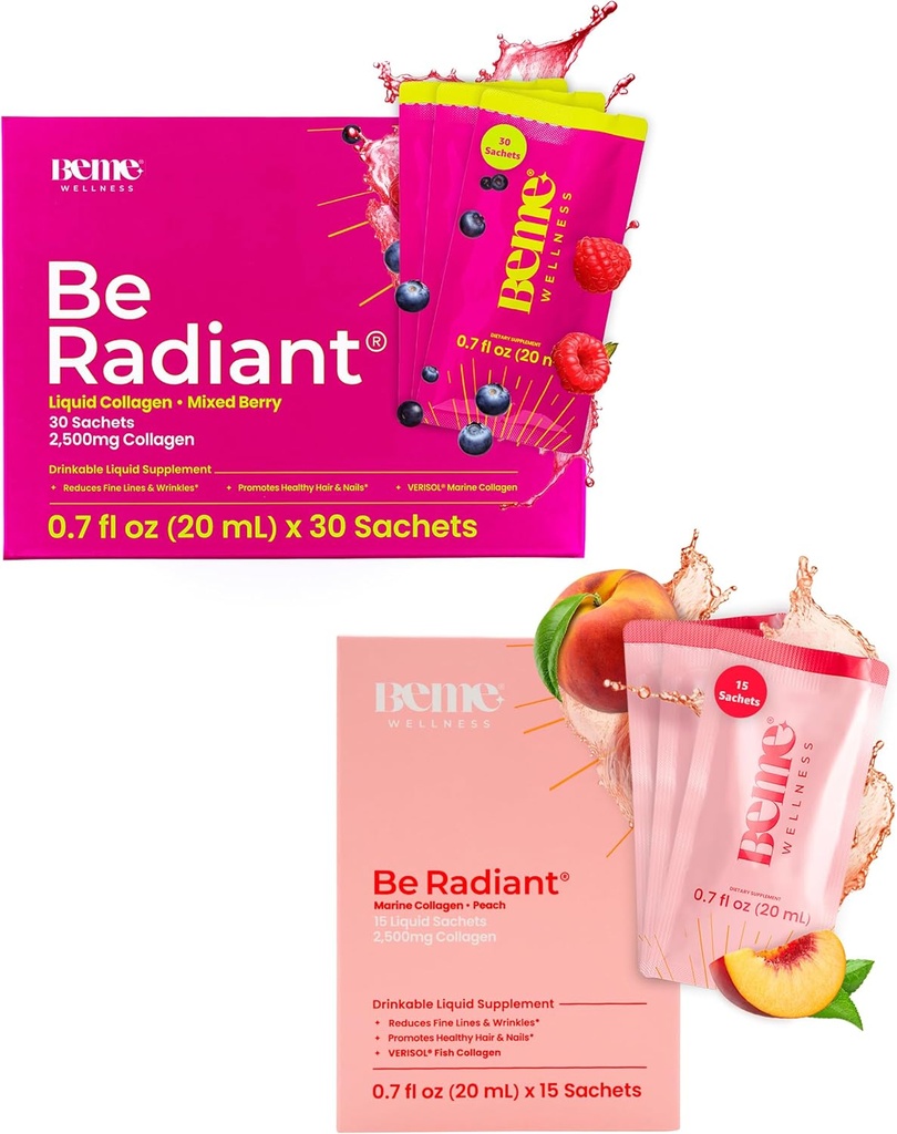 BeMe BeRadiant Peach & Berry Sche - Sıvı Collagen Drink Supplements