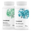 THORNE - Temel B Kompleksi (60 Capsules) & Berberine (60 Capsules) Sche - Kalp Sağlığı, Immune System Function & Brain Health - Gluten Free, Dairy Free