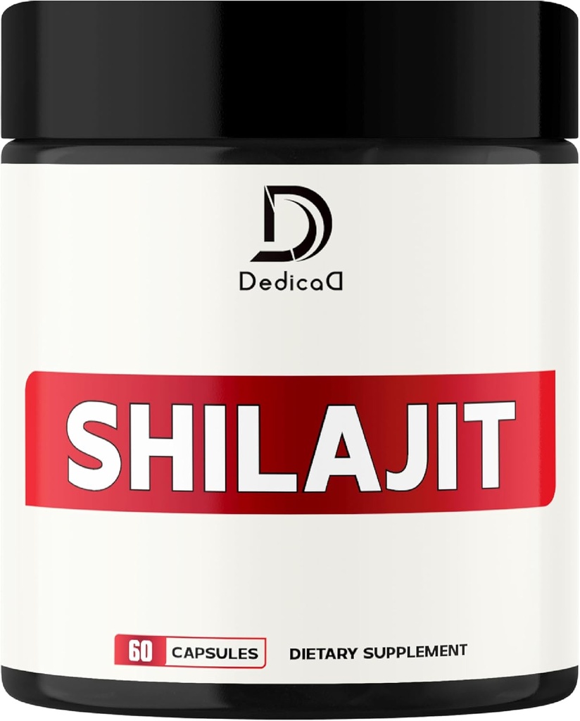 1000Mg Shilajit Pure Himalaya Organik Capsules - Contains Natural Fulvic, Humic Acid & 85 Diğerleri - Shilajit Supplement for Body Balance, Heart Health, Brain & Immune System Support - 60 Counts