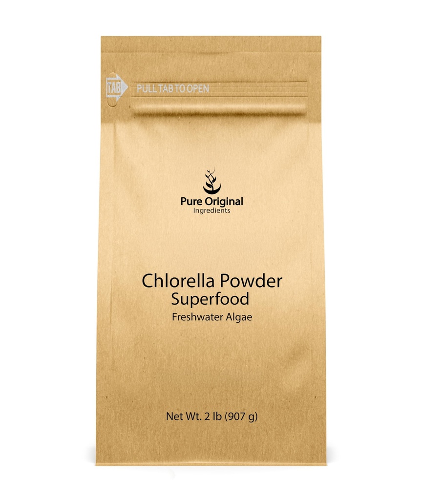 PURE ORIGINAL INGREDIENTS Chlorella Powder (2 lb) Superfood, Freshwater Algae, Natural