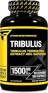 Primaforce Tribulus Terrestris Extract Capsules (180 Capsules) - 90 Hizmet / 1.500 mg Tribulus Per, Herbal Tribulus Supplement for Men and Women Women