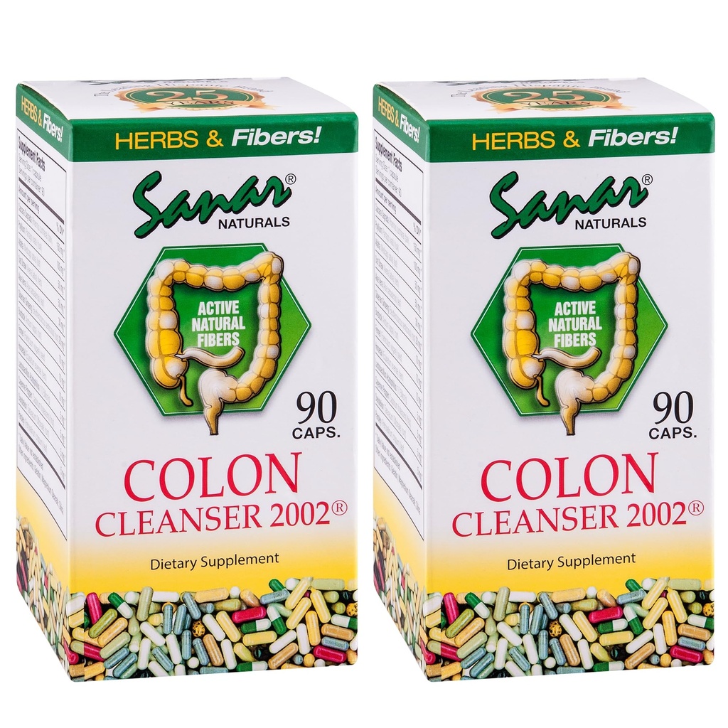 Sanar Naturals Colon Cleanser, 90 Capsules (2 Pack) - Diyetsel Fiber, Herbal ve Probiyotikler, Digestive Support, Colon Cleanse Supplement for Women & Men