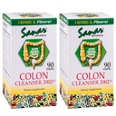 Sanar Naturals Colon Cleanser, 90 Capsules (2 Pack) - Diyetsel Fiber, Herbal ve Probiyotikler, Digestive Support, Colon Cleanse Supplement for Women & Men